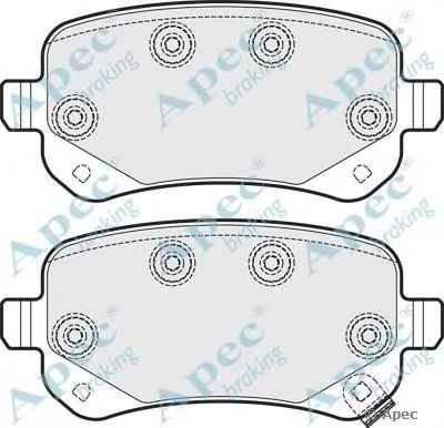 APEC BRAKING pad1701 -  Комплект тормозных колодок, дисковый тормоз